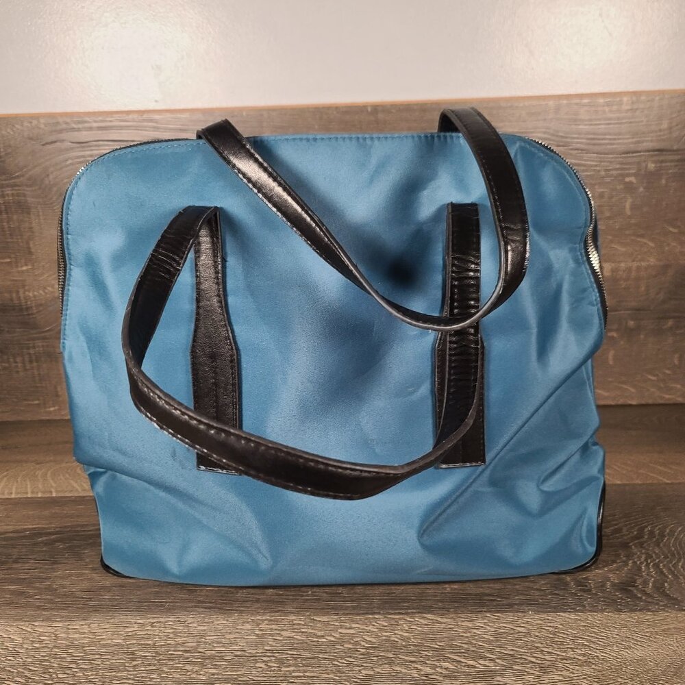 DSW Blue Teal Bag Tote With Inside Pockets
